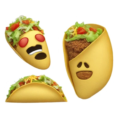 Taco and burrito on a plate  sticker