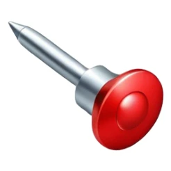 red push pin sticker