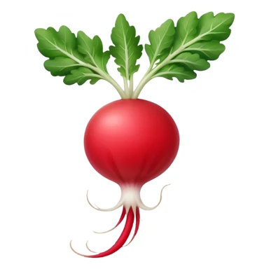 smaller radish UK plant with a bit of white on the bottom of the radish sticker