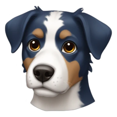 Border Colie blue merl tricolor face sticker