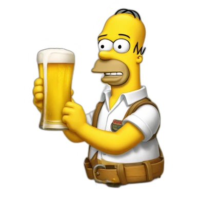 Homer simson qui boit une biere sticker