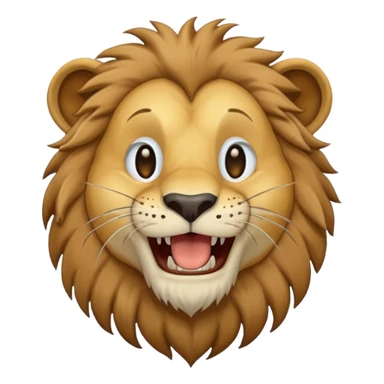 León desnutrido y flaco riéndose  sticker