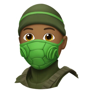 Kylian Mbappe avec un masque de tortue ninja sticker