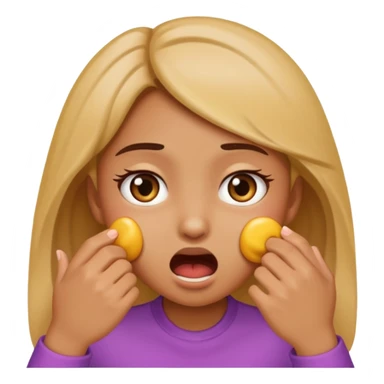 the girl emoji doing the choking emote sticker