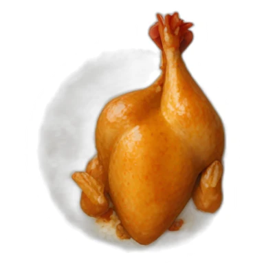 Poulet sauce coco dans une assiette avec riz sticker