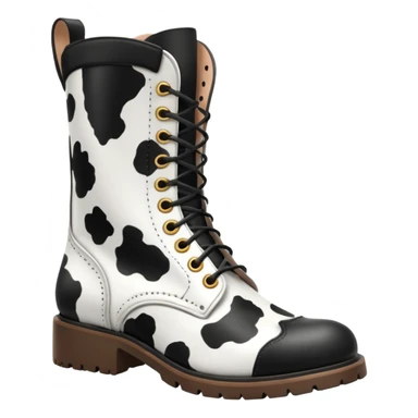 cow print boots sticker