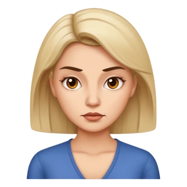 Give me an emoji of a woman looking unimpressed in a sassy way sticker