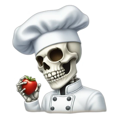 chef kiss skeleton sticker