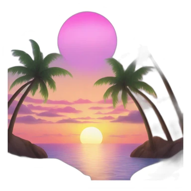 Design a breathtaking sunrise scene with vibrant colors over a tranquil ocean. sticker