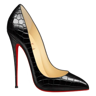 louboutin black crocodile 10 cm stiletto sticker