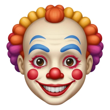clown face paint character sticker