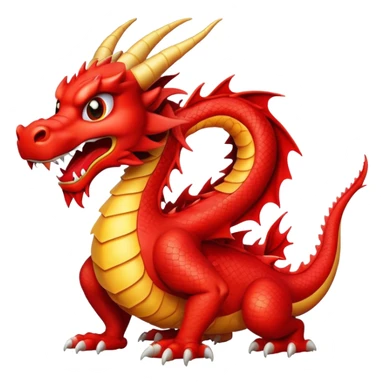 Chinese red dragon emoji sticker