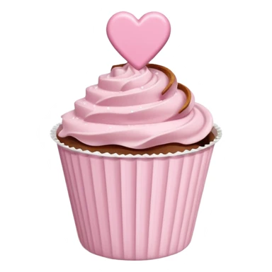 Two glossy square milk chocolate pralines placed diagonally, each in a white ridged paper cup, topped with a soft pastel pink heart icing with subtle sugar sparkle.
Cute minimal emoji-style, realistic and polished, clean studio lighting, pure white background, smooth 3D render, high resolution. sticker