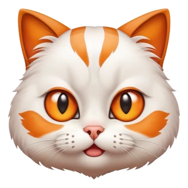 cute grimacing cat with big eyes and worried expression sticker