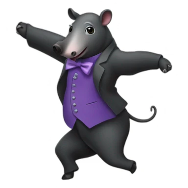 tapir dancing tango sticker