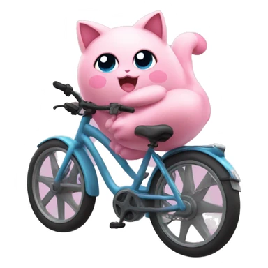 Jigglypuff on a bike sticker