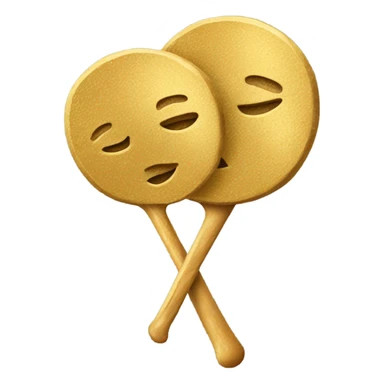 A golden stick with two textured sections sticker