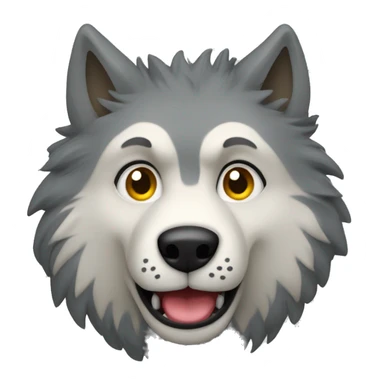 un lobo soplando  sticker