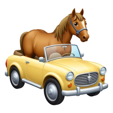 Horse in car sticker