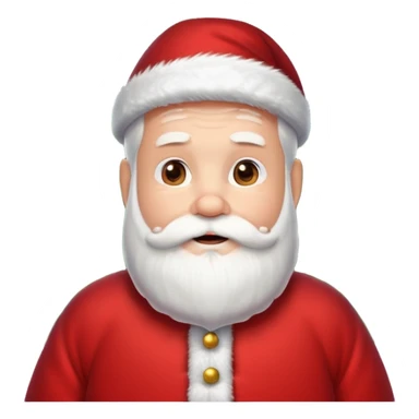 Santa Claus and a Christmas tree, with snowflakes in the background sticker