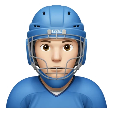 ice hockey goalie portrait, head and shoulders only, wearing goalie mask and helmet, padded jersey collar, holding goalie stick, focused intense expression, 3D cartoon style, mobile game icon style, clean background, no text, no watermark

 sticker