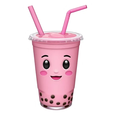 Pink boba drink  sticker