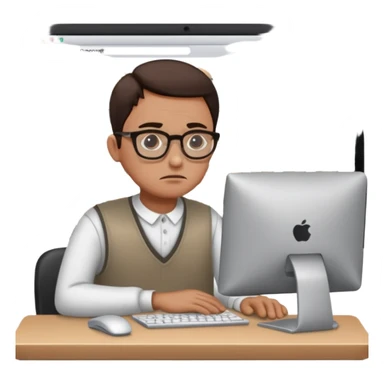 a shop owner who is not satisfied with local sales and is sad and tired of meta ads marketing getting no response sticker