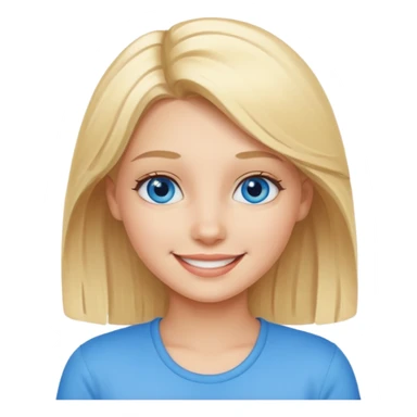 Aesthetic blonde Beautiful girl Cool smile sticker