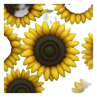 Black sunflower sticker