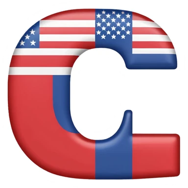 LETTER C USA  sticker