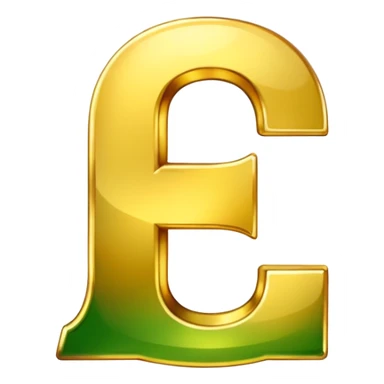 number 7 in golden and green shadows sticker