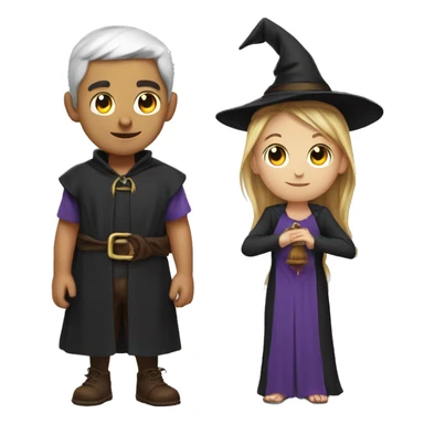 young witch and sorcerer sticker