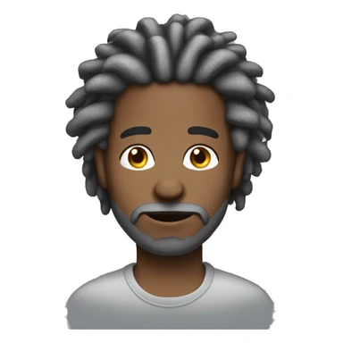 black man 50 ish dreads hair grey bearded  sticker