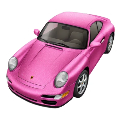 Pink glitter Porsche 2024  sticker