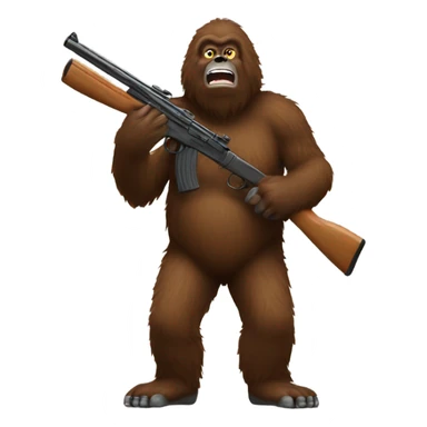 Bigfoot with a shotgun sticker