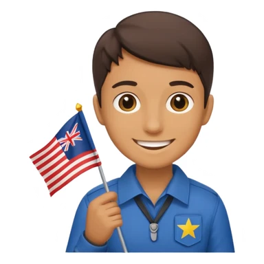 Guide + small flag, Tour Groups. sticker