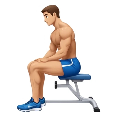 side-view seated calf-raise lower leg exercise sticker