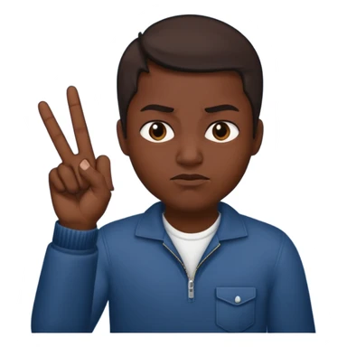 Middle finger mean mugging sticker