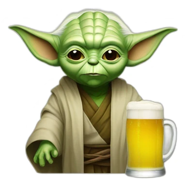 Yoda drink à beer sticker