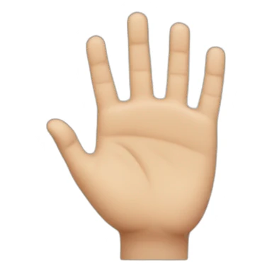 hand showing four fingers sticker