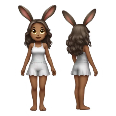 Bunny girl full body sticker