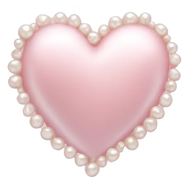 pearl light pink heart sticker