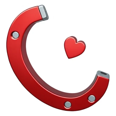 Heart shaped horseshoe magnet sticker