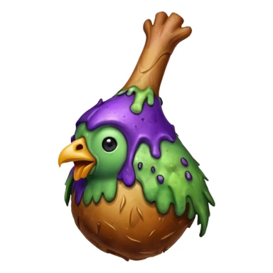 Rotten chicken drumstick sticker