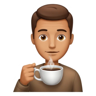 A man offering you coffee in the morning sticker