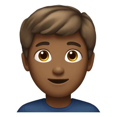 tan boy with brown hair and dark blue eyes sticker