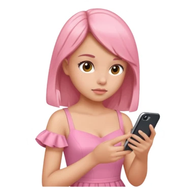 pink dressed girl online shopping  sticker