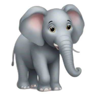 Elephant in a house sticker