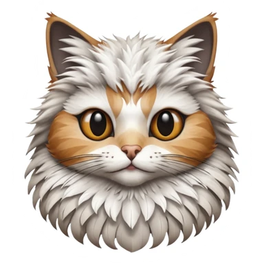 cat face on bird sticker