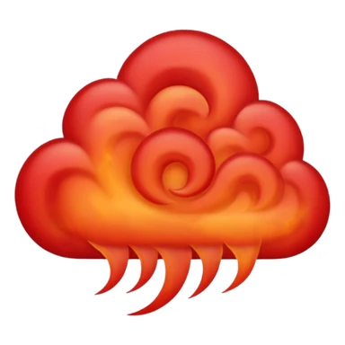 red smoke swirl   sticker